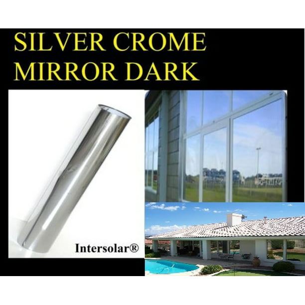 Chrome 35% Light Mirror Window Tint Film One Roll 20"X10' Wide NEW UNCUT SILVER